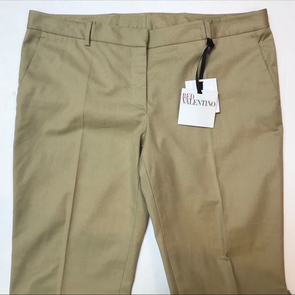 RED Valentino Beige Cotton Slacks - Picture 4 of 8